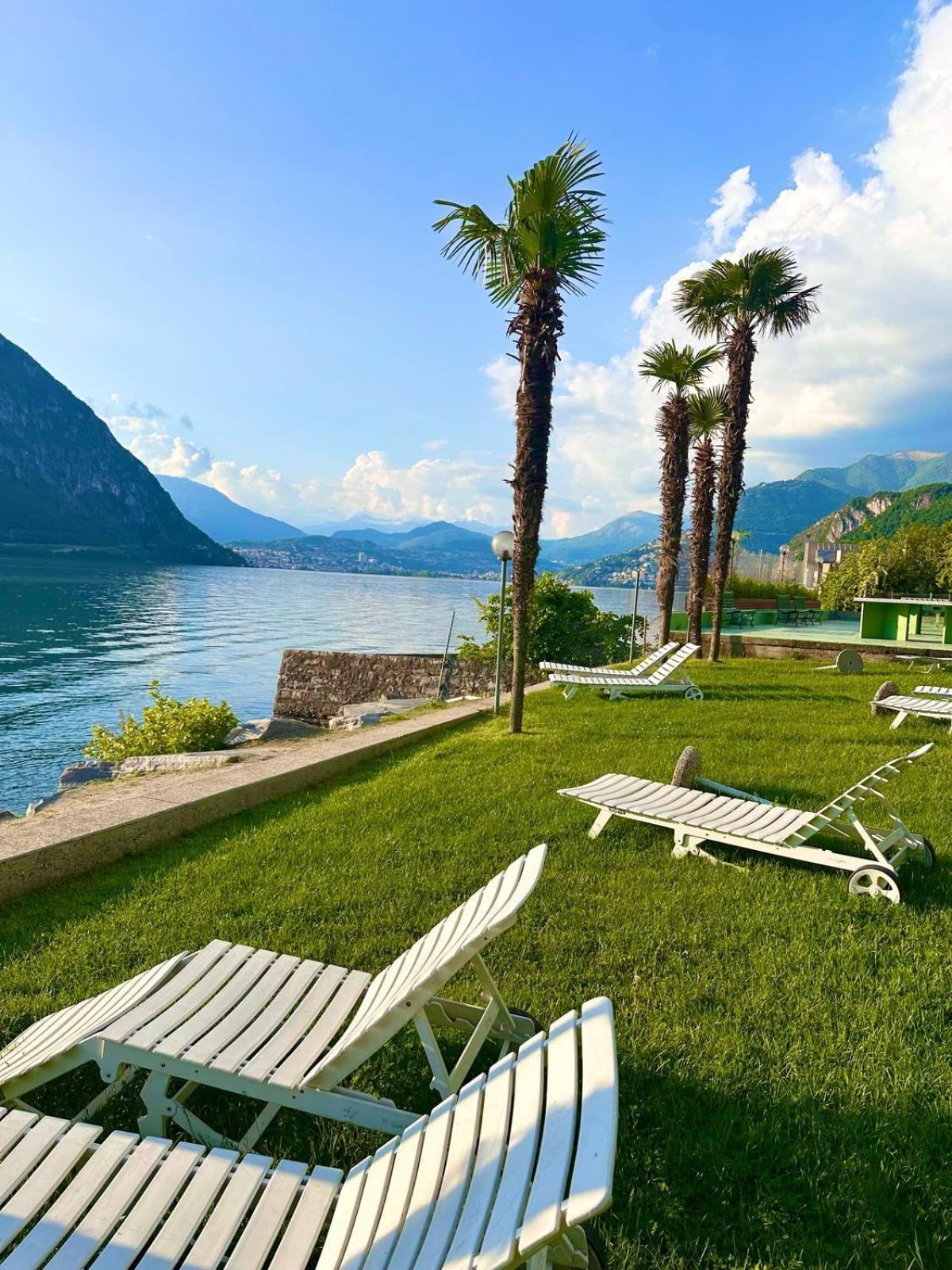 Miralago -Wonderful Lake View Bissone Luaran gambar